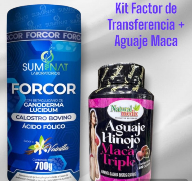 KIT FACTOR DE TRANSFERENCIA + AGUAJE MACA TRIPLE